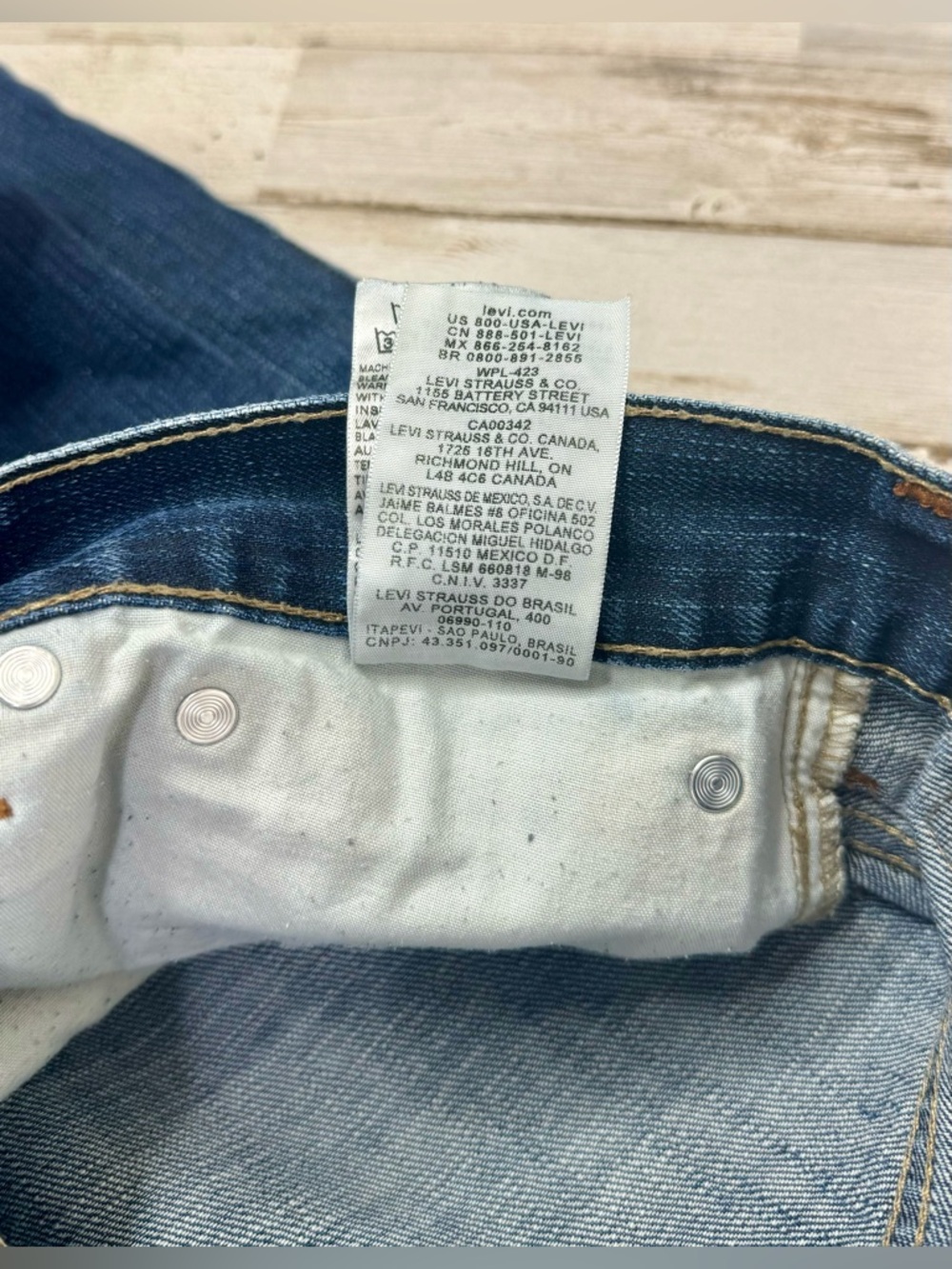 Vintage Levis 514 Pants Jeans Men 36x32 Denim Stretch Blue Straight - Picture 7 of 13